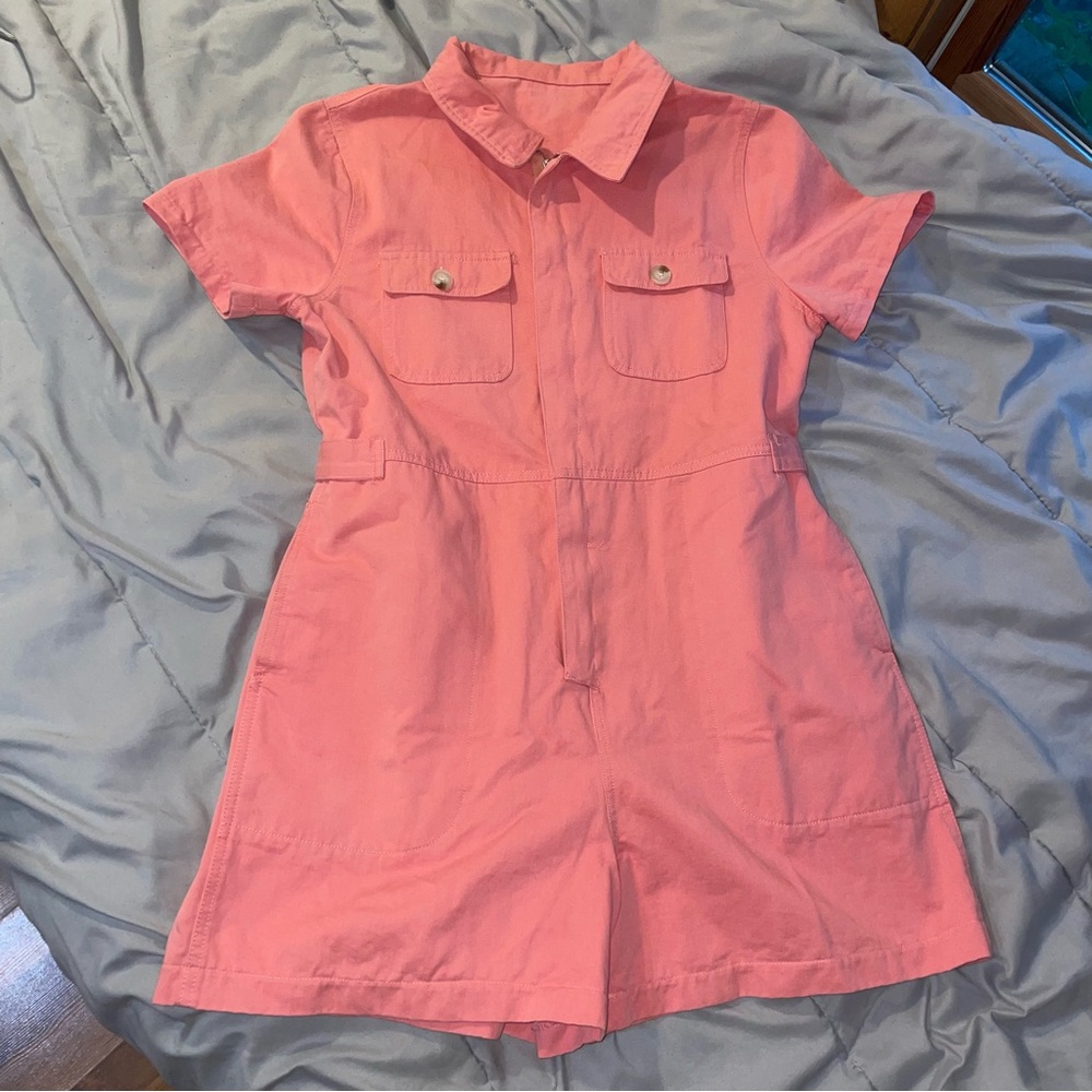 Pink Short Sleeve Romper